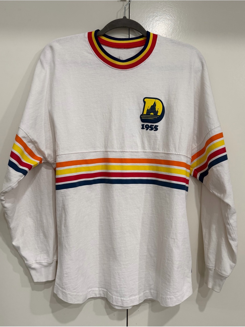 Disneyland White Spirit Jersey with Red, Yellow and Navy Trim